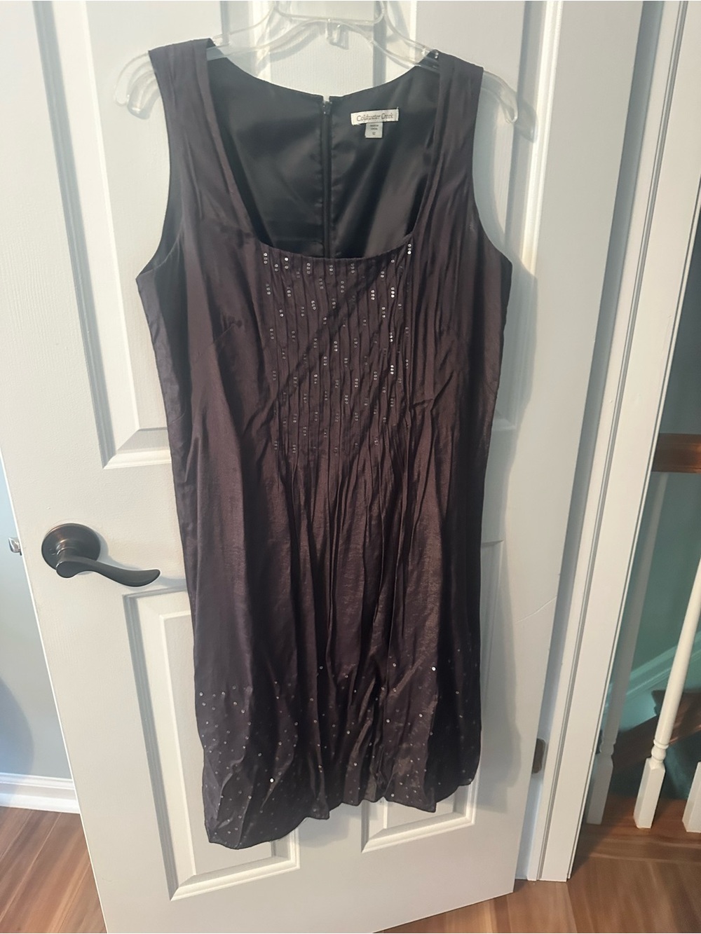 Coldwater Creek Black Sleeveless Beaded Mini Dress